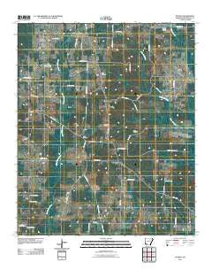 Patmos Arkansas Historical topographic map, 1:24000 scale, 7.5 X 7.5 Minute, Year 2011