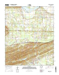 Perryville Arkansas Current topographic map, 1:24000 scale, 7.5 X 7.5 Minute, Year 2014