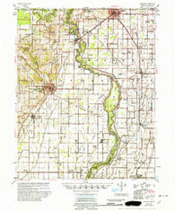 Piggott Arkansas Historical topographic map, 1:62500 scale, 15 X 15 Minute, Year 1956