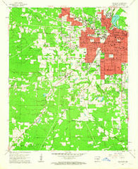Pine Bluff Arkansas Historical topographic map, 1:24000 scale, 7.5 X 7.5 Minute, Year 1962