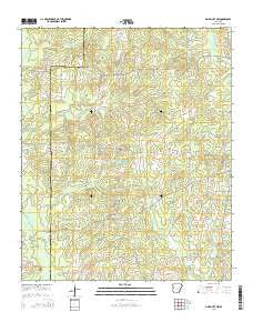 Pine Bluff NW Arkansas Current topographic map, 1:24000 scale, 7.5 X 7.5 Minute, Year 2014