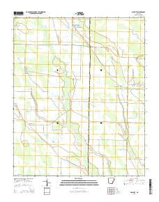 Pine City Arkansas Current topographic map, 1:24000 scale, 7.5 X 7.5 Minute, Year 2014
