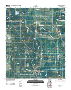 Pinebergen Arkansas Historical topographic map, 1:24000 scale, 7.5 X 7.5 Minute, Year 2011