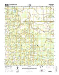 Pinebergen Arkansas Current topographic map, 1:24000 scale, 7.5 X 7.5 Minute, Year 2014