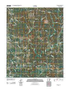 Pineville Arkansas Historical topographic map, 1:24000 scale, 7.5 X 7.5 Minute, Year 2011