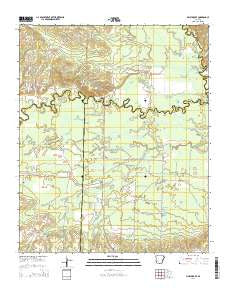 Piney Grove Arkansas Current topographic map, 1:24000 scale, 7.5 X 7.5 Minute, Year 2014