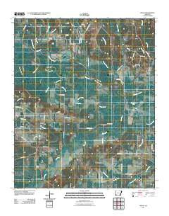 Pisgah Arkansas Historical topographic map, 1:24000 scale, 7.5 X 7.5 Minute, Year 2011