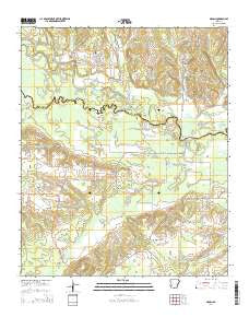 Pisgah Arkansas Current topographic map, 1:24000 scale, 7.5 X 7.5 Minute, Year 2014