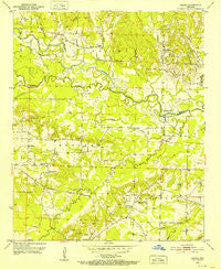 Pisgah Arkansas Historical topographic map, 1:24000 scale, 7.5 X 7.5 Minute, Year 1951