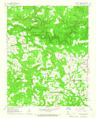 Pleasant Plains Arkansas Historical topographic map, 1:24000 scale, 7.5 X 7.5 Minute, Year 1965