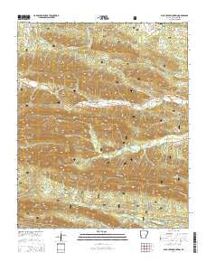 Polk Creek Mountain Arkansas Current topographic map, 1:24000 scale, 7.5 X 7.5 Minute, Year 2014