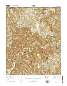 Ponca Arkansas Current topographic map, 1:24000 scale, 7.5 X 7.5 Minute, Year 2014