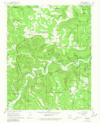 Ponca Arkansas Historical topographic map, 1:24000 scale, 7.5 X 7.5 Minute, Year 1967
