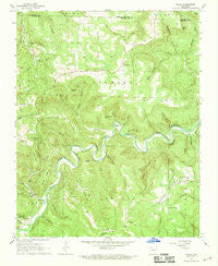 Ponca Arkansas Historical topographic map, 1:24000 scale, 7.5 X 7.5 Minute, Year 1967