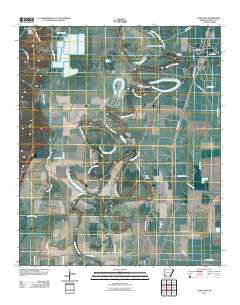 Portland Arkansas Historical topographic map, 1:24000 scale, 7.5 X 7.5 Minute, Year 2011