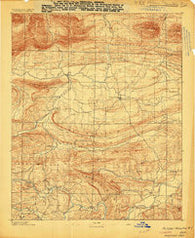 Poteau Mountain #1 Arkansas Historical topographic map, 1:62500 scale, 15 X 15 Minute, Year 1887