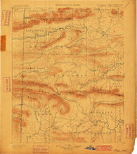 Poteau Mountain Arkansas Historical topographic map, 1:125000 scale, 30 X 30 Minute, Year 1899