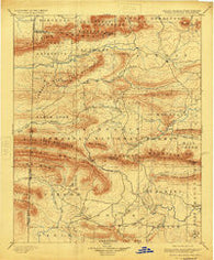 Poteau Mountain Arkansas Historical topographic map, 1:125000 scale, 30 X 30 Minute, Year 1899