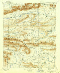 Poteau Mountain Arkansas Historical topographic map, 1:125000 scale, 30 X 30 Minute, Year 1899