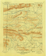 Poteau Mountain Arkansas Historical topographic map, 1:125000 scale, 30 X 30 Minute, Year 1899