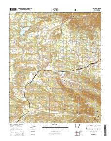 Potter Arkansas Current topographic map, 1:24000 scale, 7.5 X 7.5 Minute, Year 2014