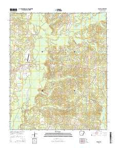 Prague Arkansas Current topographic map, 1:24000 scale, 7.5 X 7.5 Minute, Year 2014