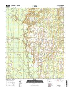 Prattsville Arkansas Current topographic map, 1:24000 scale, 7.5 X 7.5 Minute, Year 2014