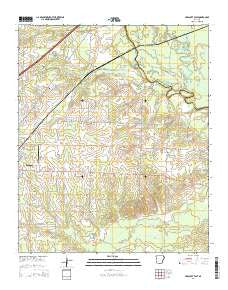 Prescott East Arkansas Current topographic map, 1:24000 scale, 7.5 X 7.5 Minute, Year 2014