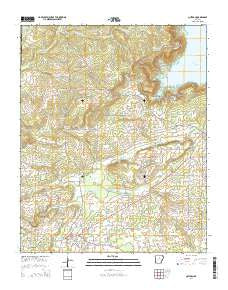 Quitman Arkansas Current topographic map, 1:24000 scale, 7.5 X 7.5 Minute, Year 2014