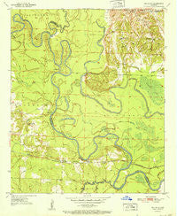 Red Bluff Arkansas Historical topographic map, 1:24000 scale, 7.5 X 7.5 Minute, Year 1951