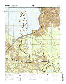 Red Bluff Arkansas Current topographic map, 1:24000 scale, 7.5 X 7.5 Minute, Year 2014