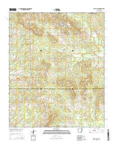 Relfs Bluff Arkansas Current topographic map, 1:24000 scale, 7.5 X 7.5 Minute, Year 2014