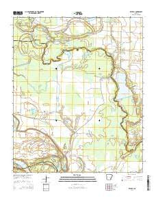 Reydell Arkansas Current topographic map, 1:24000 scale, 7.5 X 7.5 Minute, Year 2014