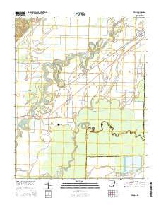 Reyno Arkansas Current topographic map, 1:24000 scale, 7.5 X 7.5 Minute, Year 2014