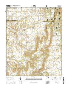Rhea Arkansas Current topographic map, 1:24000 scale, 7.5 X 7.5 Minute, Year 2014