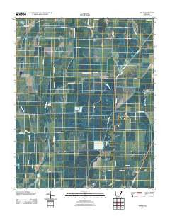 Risher Arkansas Historical topographic map, 1:24000 scale, 7.5 X 7.5 Minute, Year 2011