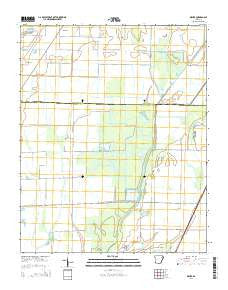 Risher Arkansas Current topographic map, 1:24000 scale, 7.5 X 7.5 Minute, Year 2014