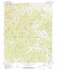 Rockhouse Arkansas Historical topographic map, 1:24000 scale, 7.5 X 7.5 Minute, Year 1972