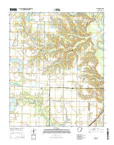 Roe Arkansas Current topographic map, 1:24000 scale, 7.5 X 7.5 Minute, Year 2014