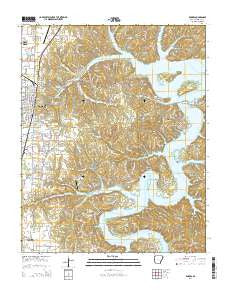 Rogers Arkansas Current topographic map, 1:24000 scale, 7.5 X 7.5 Minute, Year 2014