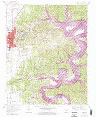 Rogers Arkansas Historical topographic map, 1:24000 scale, 7.5 X 7.5 Minute, Year 1958