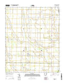 Rondo Arkansas Current topographic map, 1:24000 scale, 7.5 X 7.5 Minute, Year 2014