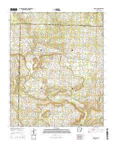 Rose Bud Arkansas Current topographic map, 1:24000 scale, 7.5 X 7.5 Minute, Year 2014