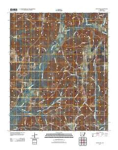Round Hill Arkansas Historical topographic map, 1:24000 scale, 7.5 X 7.5 Minute, Year 2011