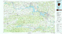 Russellville Arkansas Historical topographic map, 1:100000 scale, 30 X 60 Minute, Year 1984