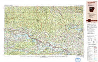 Russellville Arkansas Historical topographic map, 1:250000 scale, 1 X 2 Degree, Year 1992