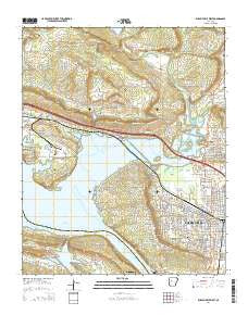 Russellville West Arkansas Current topographic map, 1:24000 scale, 7.5 X 7.5 Minute, Year 2014