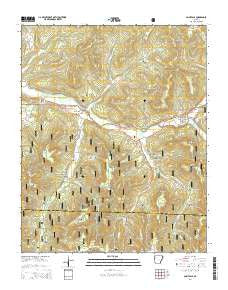 Saint Paul Arkansas Current topographic map, 1:24000 scale, 7.5 X 7.5 Minute, Year 2014