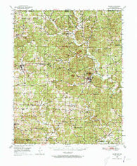 Salem Arkansas Historical topographic map, 1:62500 scale, 15 X 15 Minute, Year 1950