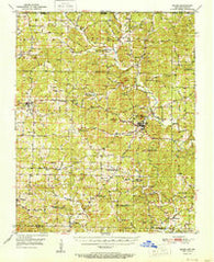 Salem Arkansas Historical topographic map, 1:62500 scale, 15 X 15 Minute, Year 1951